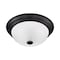 Designers Fountain 11in 2-Light Oil Rubbed Bronze Interior Ceiling Light Flush Mount with Etched Glass Shade 1257S-ORB-W - alternate 1
